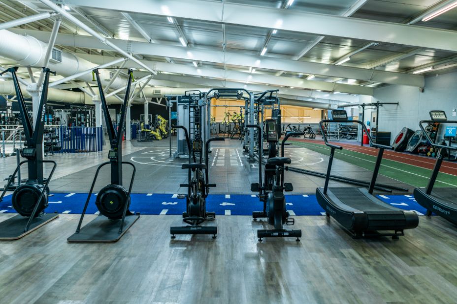 Gym floor with functional training equipment at Total Fitness Prenton Wirral